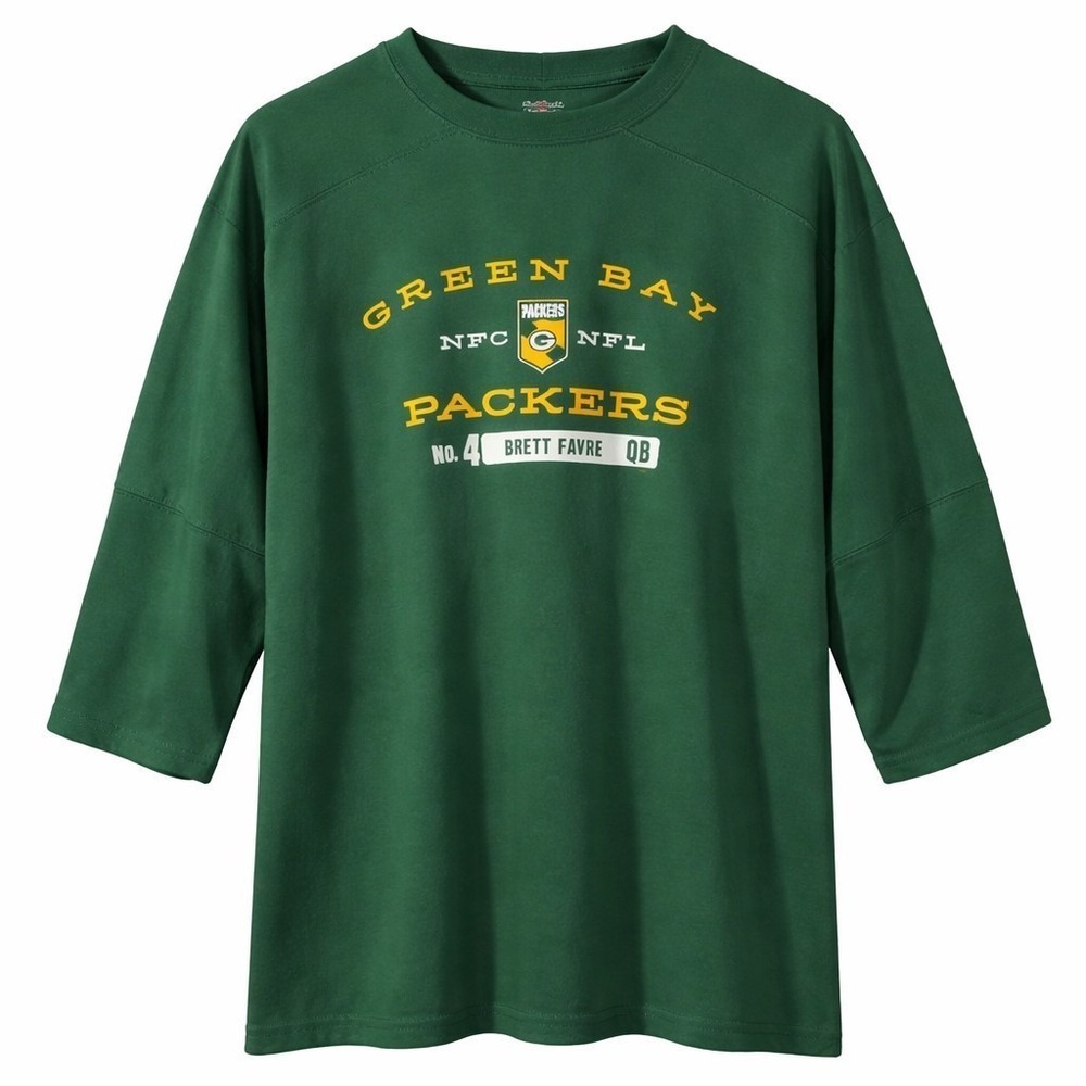 Vintage Green Bay Packers Brett Favre #4 NFL Players Shirt Men's L Made USA Y2K